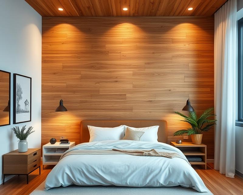 Drewniana ściana w sypialni: inspiracje, aranżacje i praktyczne porady