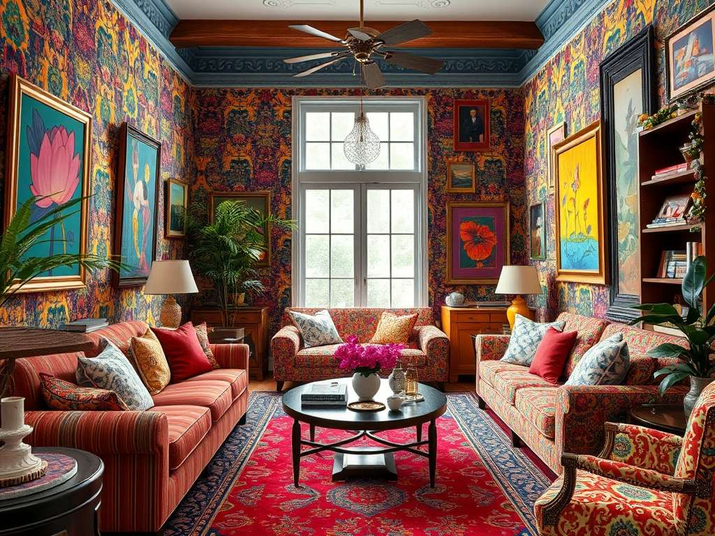 Styl maksymalistyczny we wnętrzach: jak łączyć kolory, wzory i tekstury, by uniknąć przesady i chaosu