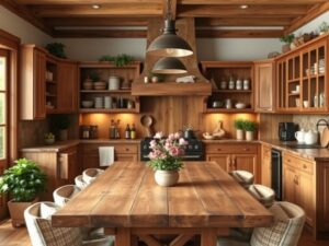 Styl farmhouse w kuchni: jak połączyć przytulność z funkcjonalnością na co dzień