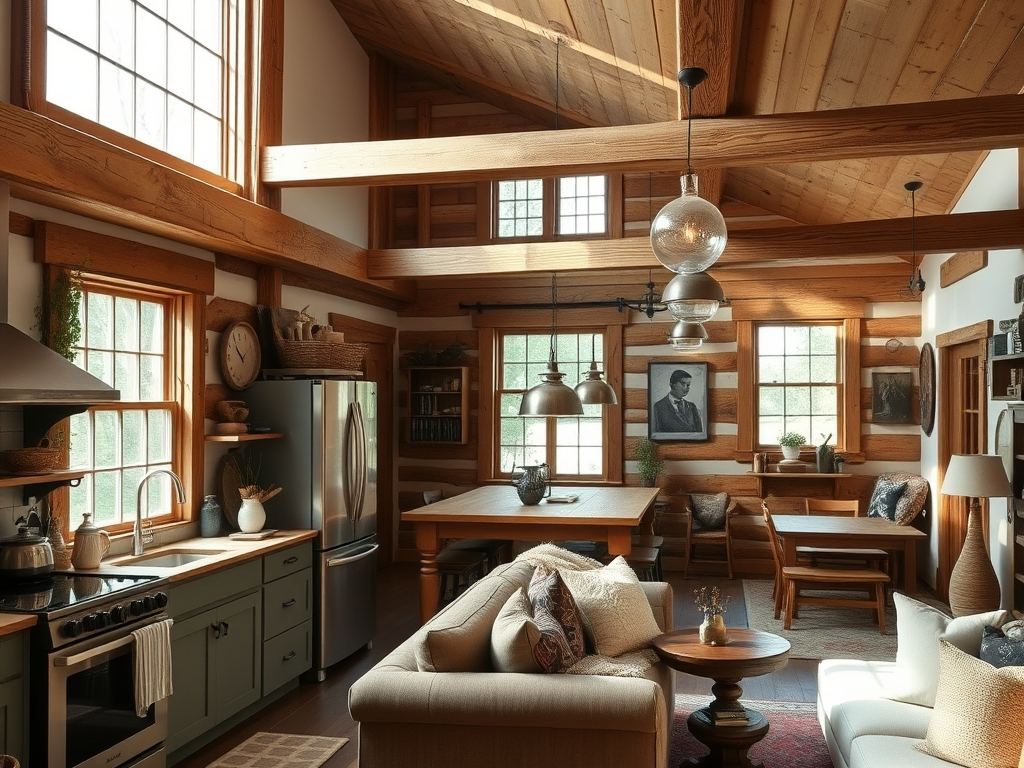 Styl farmhouse we wnętrzach: jak łączyć rustykalność z nowoczesną funkcjonalnością i przytulnością