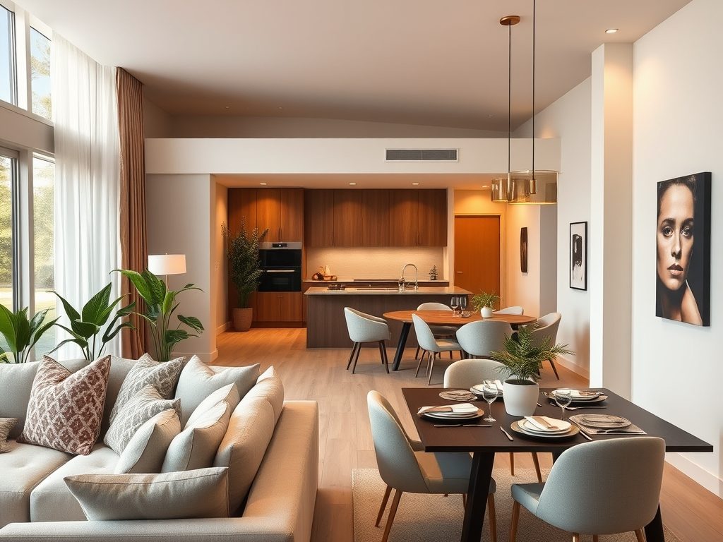 Salon z jadalnią: jak zaplanować układ mebli, by połączyć funkcjonalność z komfortem użytkowania