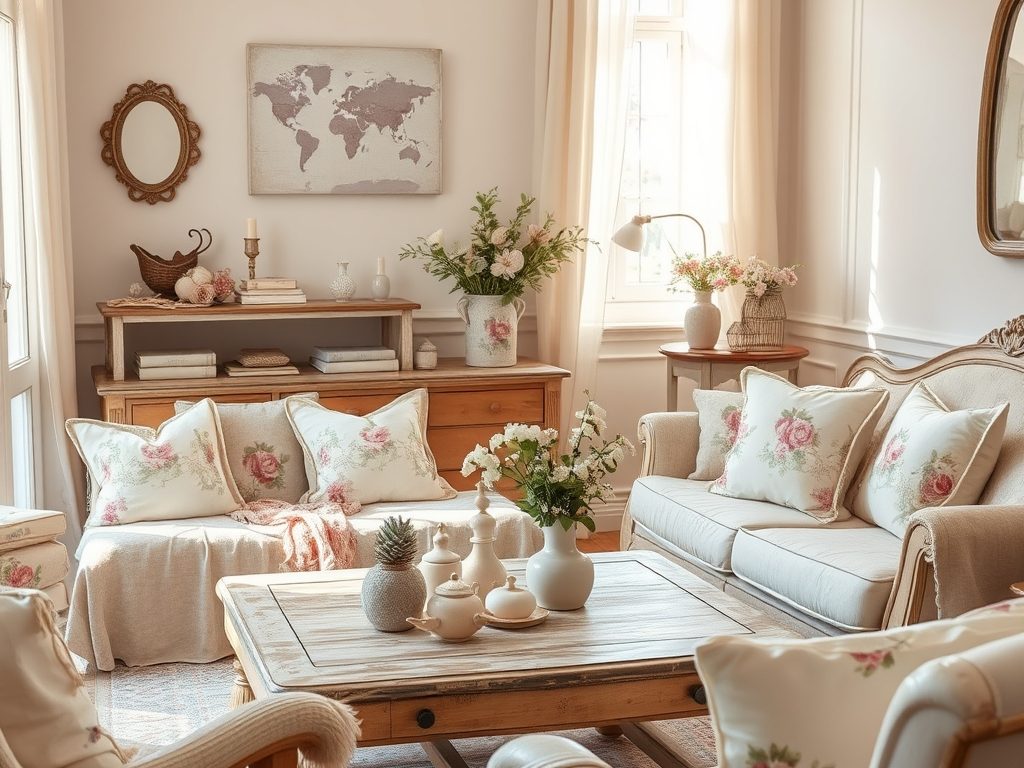 Styl shabby chic we wnętrzach: jak łączyć romantyczną elegancję z przytulnym vintage i uniknąć typowych błędów aranżacyjnych