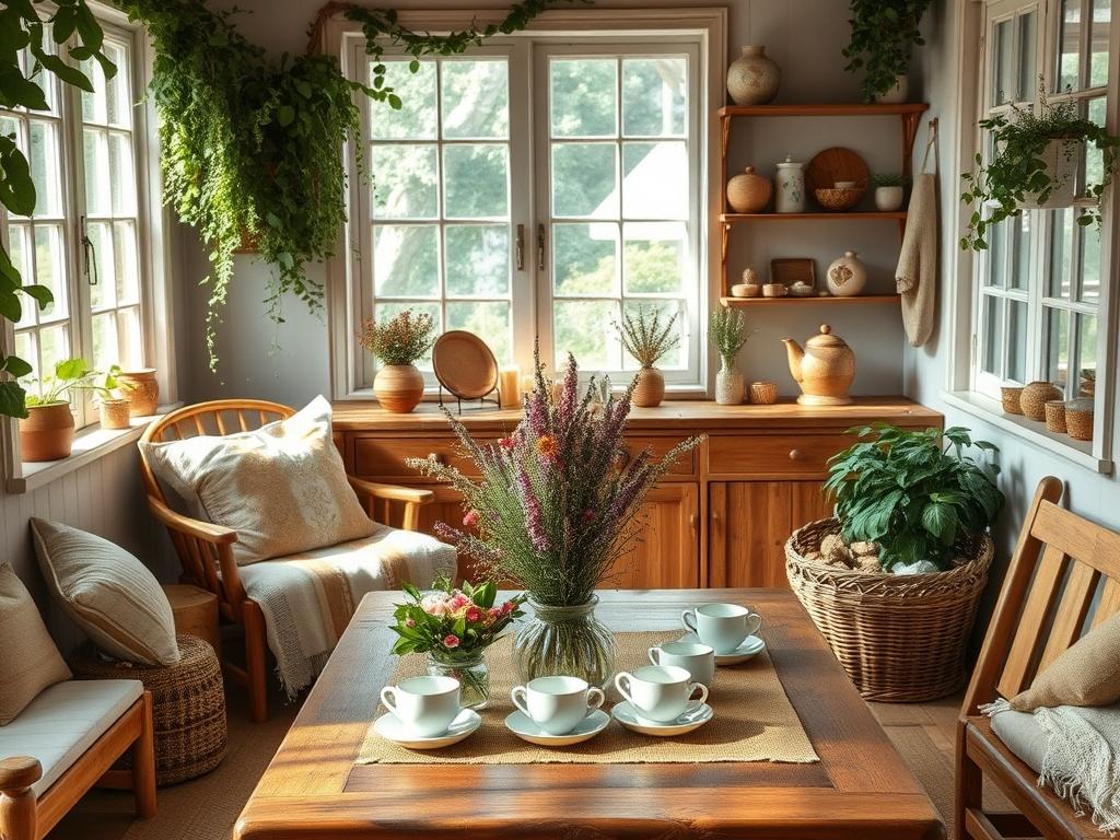 Styl cottagecore we wnętrzach: jak stworzyć sielską, naturalną przestrzeń pełną przytulności i tradycji